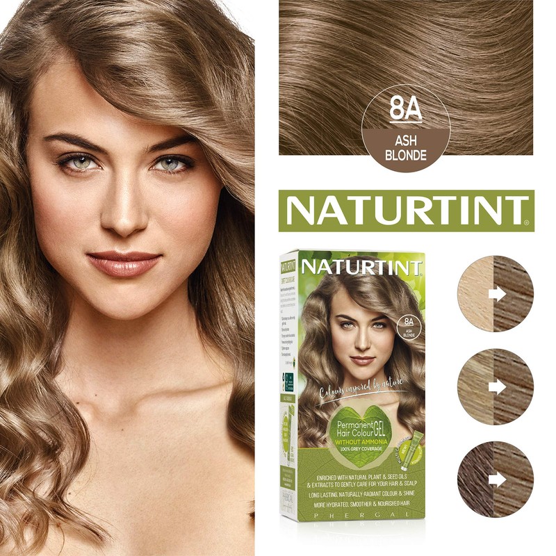 Phergal Naturtint Permanent Hair Color, 8A Ash Blonde, 5.28 Ounce