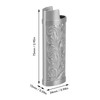 2Pcs Lighter Case Zinc Alloy Lighter Storage Container Floral Pattern
