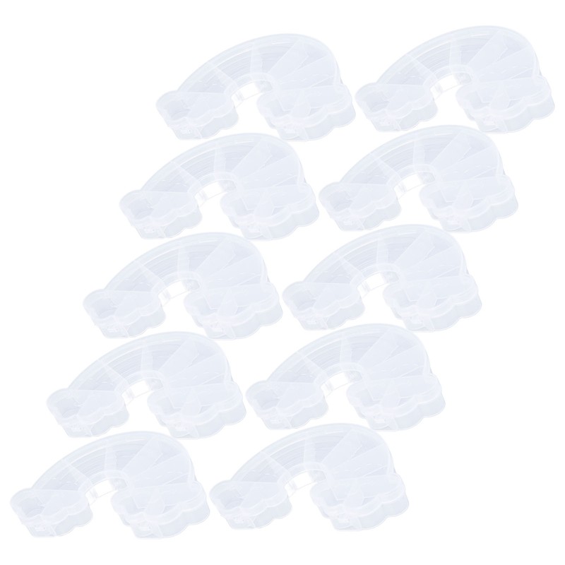 10Pcs Rainbow Shaped Transparent Storage Box Dust Proof Storage Box