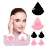 Set 6 Piezas Terciopelo Maquillaje Puffs Polvo Triángulo Esponja