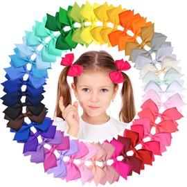 gaobaozhu 20Pcs Baby Girls Hair Clips Hair Bows Alligator Clips Ribbon Bows Clips Girls Bows Hair Headbands Color Bow Hair Clip Accessories for Kids and Little Girls