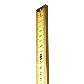Double Sided Meter Stick - Hardwood Metric Meter Stick, Horizontal Reading & Protective Metal Ends - Eisco Labs