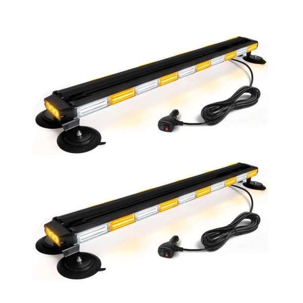 ASPL 2pcs 206 LED Emergency Strobe Light Bar Double Side