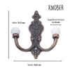 Knober 4 x Double Hooks | Wardrobe Hooks | Clothes