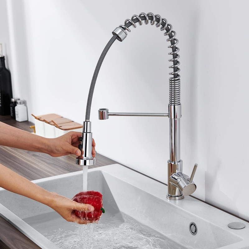 TIORIY Kitchen Faucet Head Replacement with 15 Adapters, 3 Function