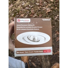 Utilitech Globe Electric 4" Dimmable Downlight Swivel Spotlight Recessed Lighting Kit