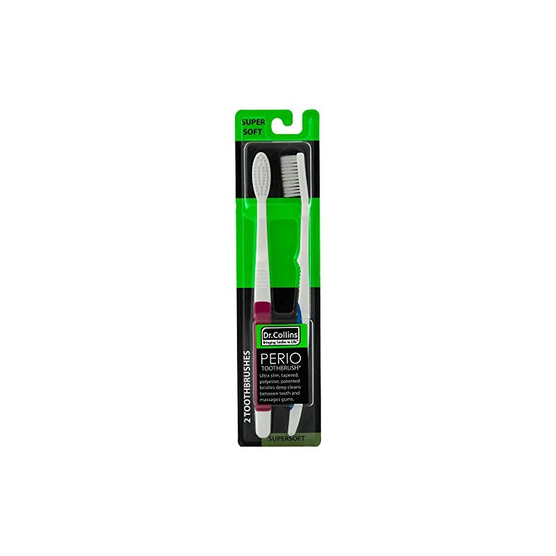 Dr. Collins Perio Toothbrush Value Pack, 2 Count