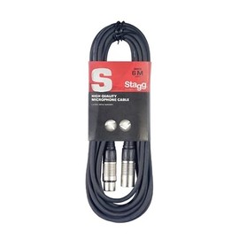 Stagg SMC6 - Cable de micrófono estándar con conectores XLR a XLR (20 pies)