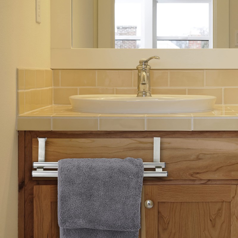 Extensible Removable Towel Rail, Single Rack, No Drilling on Door