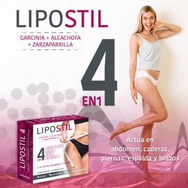 Lipostil - 16 Sticks - Suitable for Abdomen, Hips, Legs, Back and Arms - 4 in 1 - Results in 16 Days - 1 Envelope Per Day