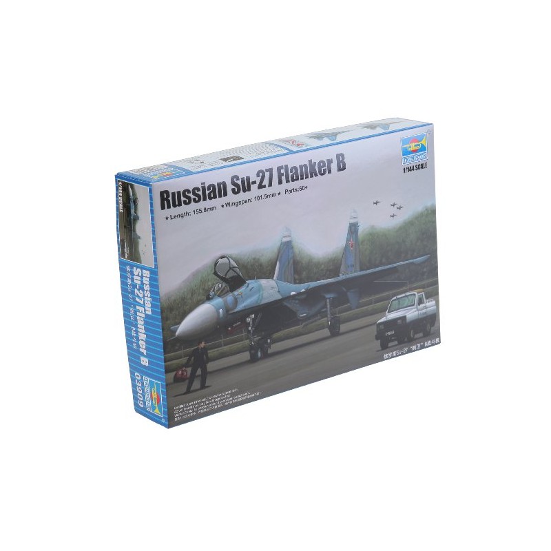 Trumpeter 03909 Modellbausatz Russian SU-27 Flanker B Mittel, 1/144
