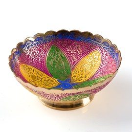 Tarini Gallery Brass Indian Antique Bowl Katori Décor Showpiece for Home Entrance Temple Puja Decoration Festivals Diwali and Gifting (Brass Bowl)