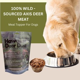 MANA OHANA TREATS Deer Dust Meal Topper for Dogs - Premium 100% Venison Meat, All Natural & Grain-Free | High Animal-Based Protein, No Additives, 8 Oz - Made in The USA