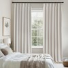 MIULEE 90 Inches Long Pinch Pleated Curtains Blackout, Linen Pinch