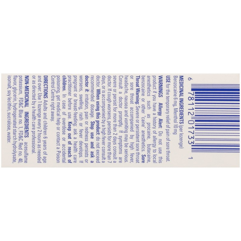 Chloraseptic Fast Acting Sore Throat Lozenges with Soothing Liquid Centre,