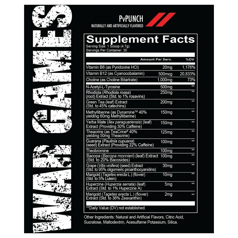 Redcon1 War Games Gaming Pre Entrenamiento Polvo Bote 30sv Frutos