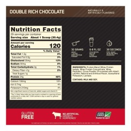 Suplemento en polvo Optimum Nutrition Proteína Gold Standard 100% Whey proteína sabor double rich chocolate en pote de 907g