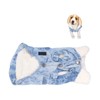 Dog Jean Coat Warm Cold Weather Plush Denim Pet Jacket