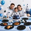 50 Pcs Stars Galaxy Space Birthday Party Oval Paper Plates