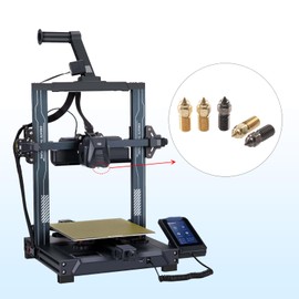 Imdinnogo Neptune 4 Neptune 4 Pro 0.4mm Nozzle: 2Pcs Hardened Steel 3Pcs Brass Stabilized Extrusion Finishing Print Projects No Clogging BCZAMD
