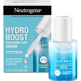 Neutrogena - Suero Hydro Boost con ácido hialurónico y con un compuesto hidratante al 17 %, suero facial ligero de ácido hialurónico para uso diario, para piel seca, sin aceite, sin fragancia, 1 onza fluida