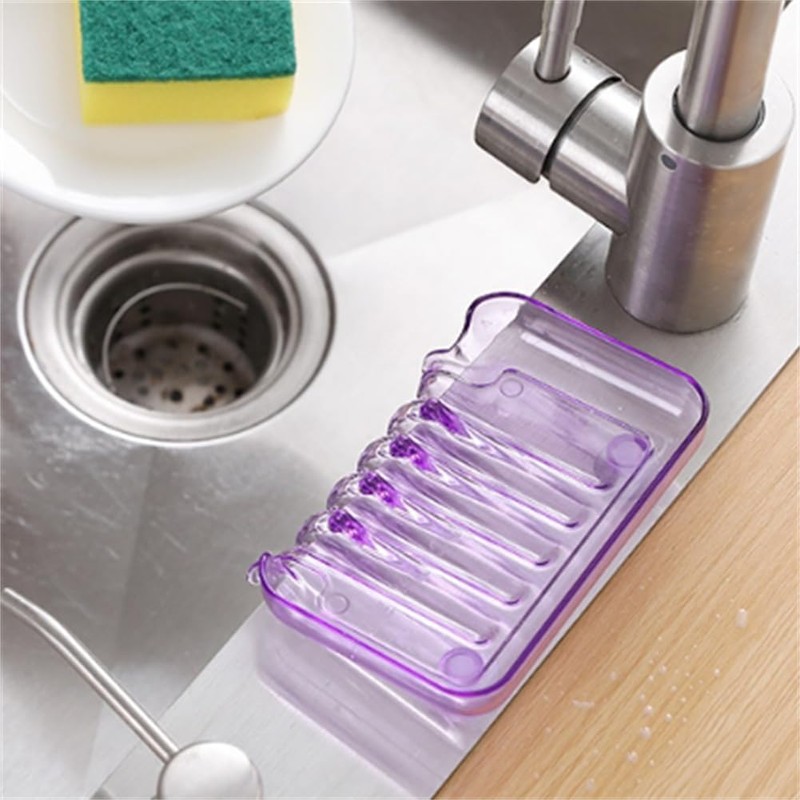 WELANGBN Suction Cup Soap Holder Multifunctional Soap Box Sponge Rack