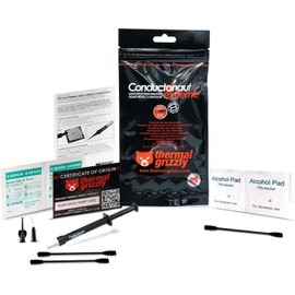 Thermal Grizzly Conductonaut Extreme Thermal Grease - 1 Gram Liquid Metal Thermal Paste for Cooling The CPU, GPU (Conductonaut Extreme 1g Combo) Made in Germany