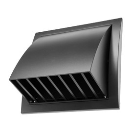 Vent Systems Anthracite Ø125 mm / 5" Inch Exhaust Vent Cover - Dryer Vent Hood - Louvered Dryer Cover - Vent Hood Cap - One-Direction Plastic Air Supply Grille Non Return Valve - Outlet Cowl Air Vent