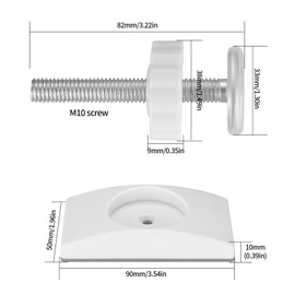 4 Pressure Screws for Stair Safety Gate + 4 Safety Wall Protection for Baby Stair Gate Door Safety Gate Threaded Spindle Bars Clamping Screws No Drilling for Pet Children's Gate Baby Gate