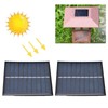 Fafeicy Pack of 2 Mini Solar Panel 0.7W 5V 0-140MA
