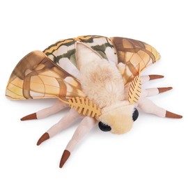 FRANKIEZHOU Realistic Dead Leaf Moth Plush Animal - Yellow 15 Inch,Dead Leaf Moth Plush Toy, Soft Moth Stuffed Toy, Girls Toy, for Kids, Baby Gift,Home Decor, Cuddle Toy