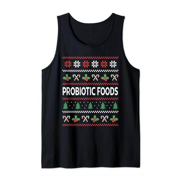 Probiotische Lebensmittel Hässliches Weihnachtskostüm Probiotika Darm Gesundheit Tank Top