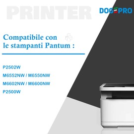 Dogepro Black Toner Cartridge Compatible 1600 Pages for PANTUM PA-210 PA210 PA 210 Monochrome Laser Printer Cartridges P2200 P2502W P2500W 2500W M6550NW M6500W M6558NW M6608NW M6600NW M6500NWE M6600NW