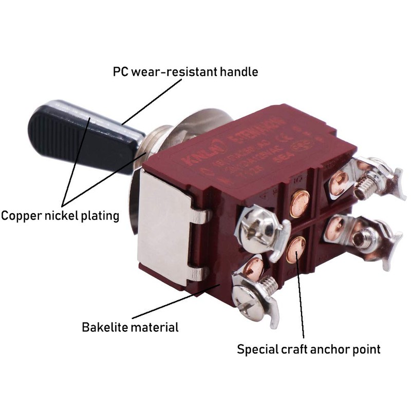 mxuteuk High Performance Toggle Switch 20A 125V DPST 2 Position