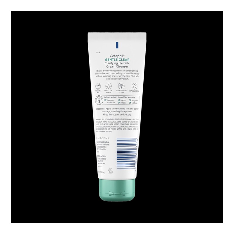 Cetaphil Gentle Clear Clarifying Blemish Cream Cleanser Face Wash 124ml