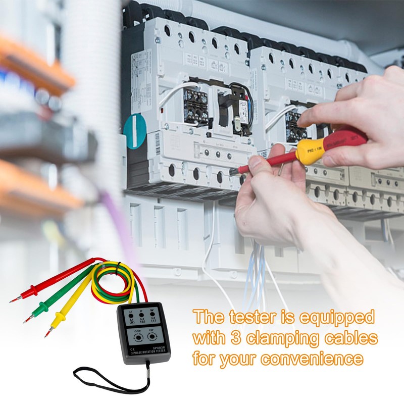 Phase Tester Rotary Field Meter Digital Phase Display Sequence Tester: