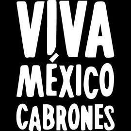NBFU Viva Mexico Cabrones (White) (Set of 2) Premium Waterproof Vinyl Decal Stickers for Laptop Phone Accessory Helmet Car Window Bumper Mug Tuber Cup Door Wall Decoration