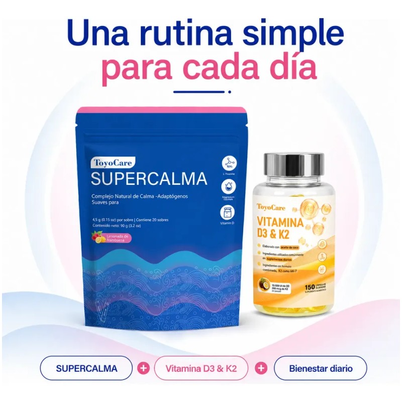 Toyocare Supercalm Polvo Nutricional+ Vitamina D3 K2 Mk-7