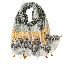 MELISION Ladies Women's Print Floral Long Scarves Neck Scarf Shawl Wrap Gift for Women