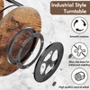 2 Pack 2 Tier Lazy Susan Organizer Wooden Rotating Spice