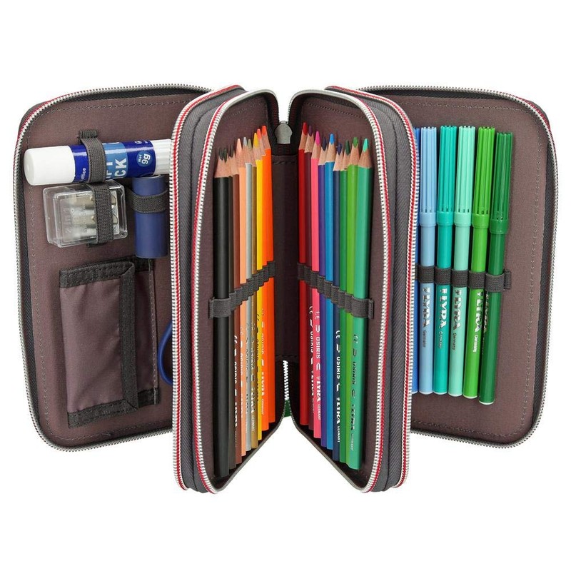 Depesche 10301 Pencil Case 3 Compartments Dino World Approx. 20