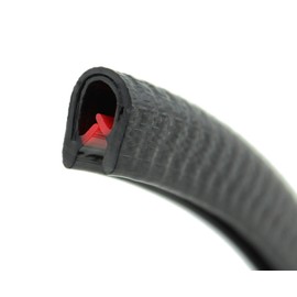 SMI - Edge protection profile KS1-4S for 1-4 mm PVC with steel insert black self-clamping without glue - edge protection, piping profile, edge profile, edge protection strip for car doors, sheets (5