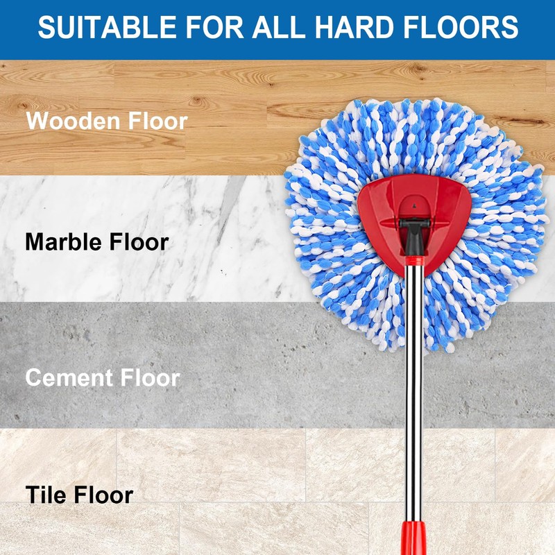 4 Pack Mop Replace Heads for 2 Tank System, Spin