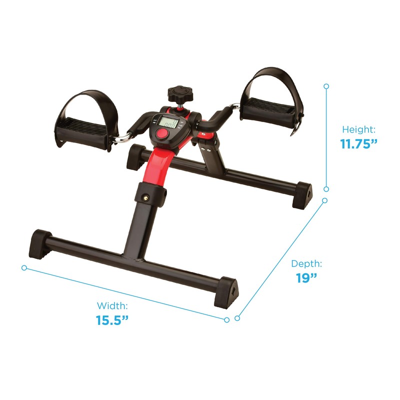 NOVA Medical Products Pedal Exerciser with Digital Display Tracker, Foldable