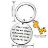 QMVMV Inspirational Giraffe Lover Keyring - Always Stand Tall You