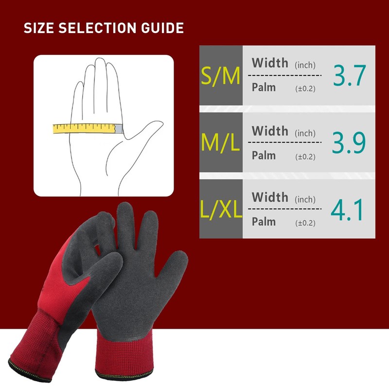 LOCCEF 2 Pairs Winter Work Gloves for Men and Women,