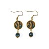 'Our Lady of Guadalupe', Cabochon Dangle Earrings with Preciosa Glass