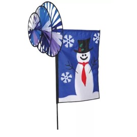 Premier Kites Triple Spinner with Banner Flag--Snowman-