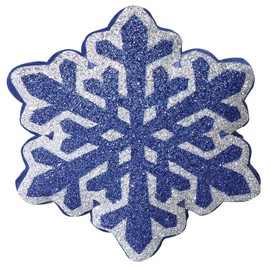 Sparkles Home Snowflake Shaped Pillow, Luminous Rhinestones on Velvet - Navy