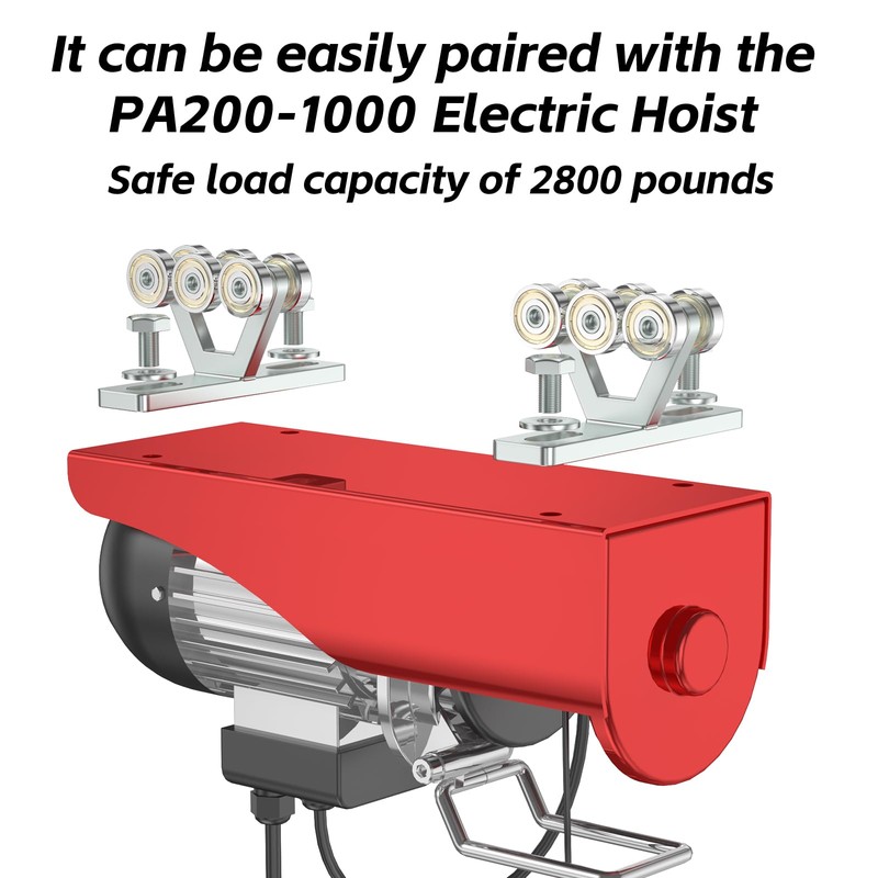 SKTREX 6 Wheel Hoist Trolley with Rollers - Strut Trolley